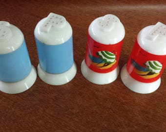 Vintage Plastic Picnic Salt and Pepper Shakers