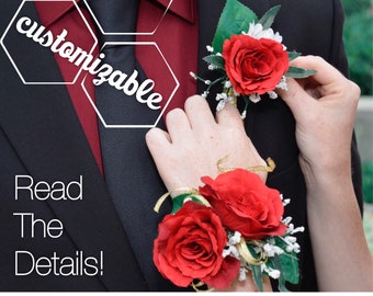 Custom Boutonniere + Corsage Set