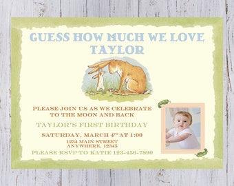 Guess How Much I Love You Birthday Invitation