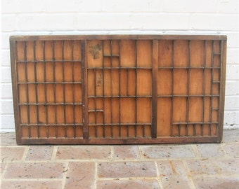 Antique Vintage Printers Wooden Tray Antique Vintage Printers Drawer Shadow Box Letterpress Tray 89 Sections