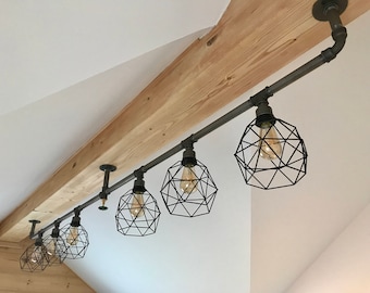 Unique ceiling lamp in an industrial look | Metal Pipe | Industrial | New