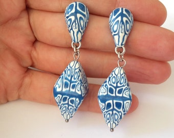 Polymer Clay Earrings, Abstract Earrings, Handmade Earrings
