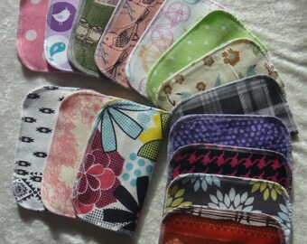 5 Adult Style Mixed Print, Family Cloth Napkins, Lunch Napkins, Reusable