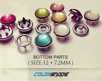 10 COLORS • Pearl Snaps • Size 12 • 9/32 • 5/16 • 8 mm • Snap • Button • Fastener • No Sew • Pearlized • Doll • Mini • Small • Smallest