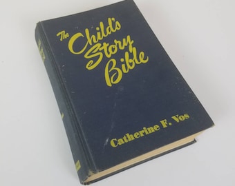 Vintage Child's Story Bible - navy blue cover - children's Bible - vintage books - 1961