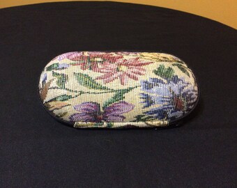 Shabby Chic Tabestry Double Eyeglass Case