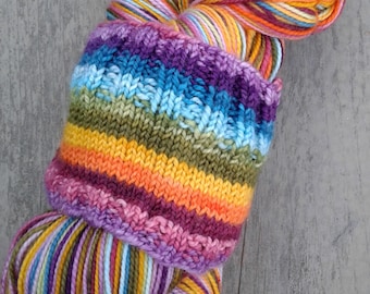 Russian Rainbow Self-striping Superwash Merino and Nylon Blend Sock Yarn
