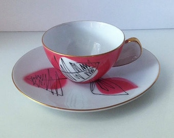 Jyoto Porcelain Cup and Saucers, Quantity of Six (6) Each, Japan