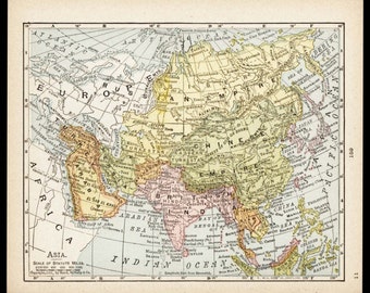 Vintage Asia Map 