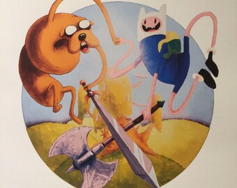 11 x 11 inch Jake and Finn print