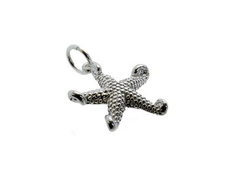 Sterling Silver Star Fish Charm For Bracelets