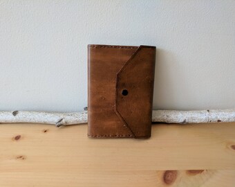 Distressed Leather Journal, Refillable (Snap Closure) 4x6