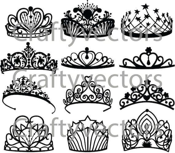 Crowns and Tiaras vector file