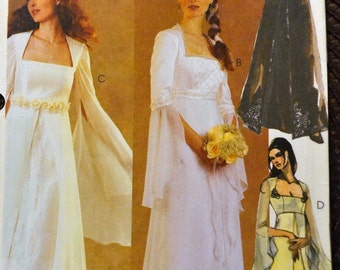 Sewing Pattern McCall's 3010 Misses' Bridal Gown and Bridesmaid Dresses Size 10-12-14 Bust 32-36 inches Uncut Complete