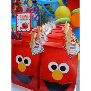 12 Elmo personalized goodies bags