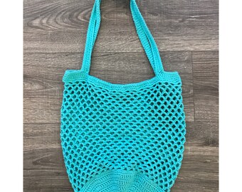 Cotton Crochet Market Bag, Crochet Beach Bag, Tote Bag, Crochet Tote Bag, Mesh Market Bag, Mesh Beach Bag, Summer Beach Bag, Farmers Market