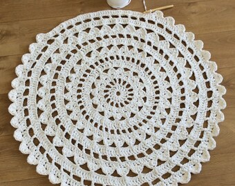 Round crochet rug, handmade dolly, dolly rug, handmade rug, nursery room rugs, different dimensions, different colors