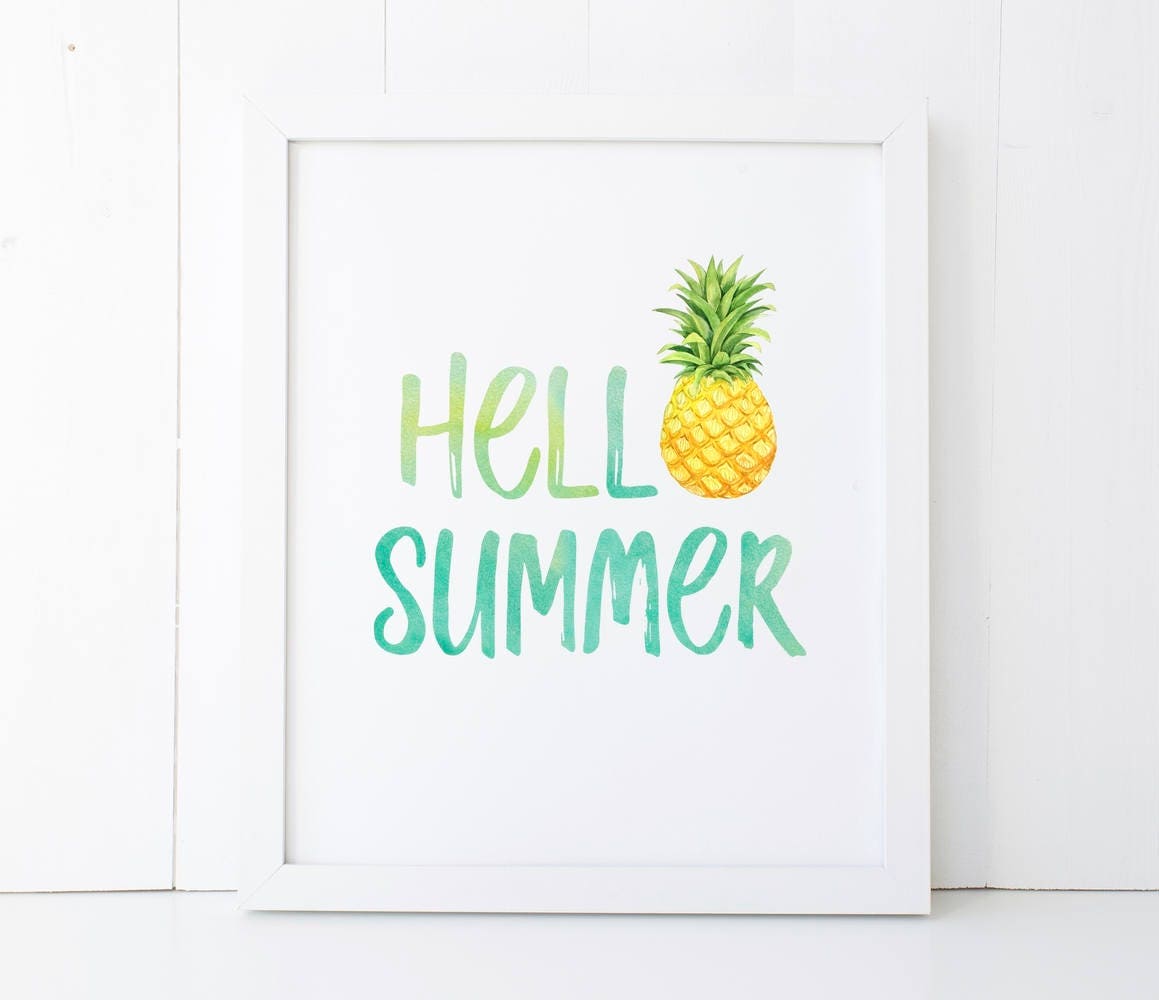 hello summer printable wall art 8x10 5x7 11x14 summer