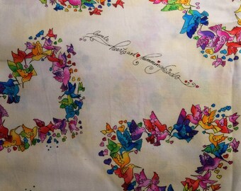 Fabric Laurel Burch Flying Colors Hard to Find Out of Print 100% Cotton Fat Quarter FQ Eustheelf #23 L7