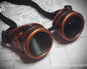 Steampunk goggles , vintage goggles, aviator goggles, steampunk glasses, mad max goggles, cosplay goggles, motorcycle goggles, Burning man
