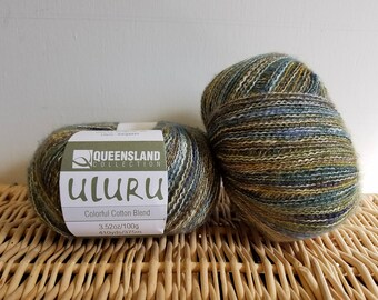 Wool Free Yarn, Cotton Acrylic, Lace, Queensland Collection Uluru Yarn "Sargasso 07"