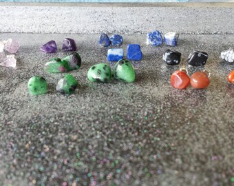 CHAKRA STONE EARRINGS *one pair*