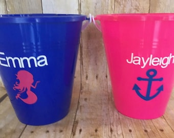 Personalized Beach Pail with Shovel ! Custom anything you want !