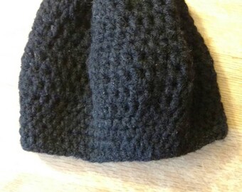Black, child's winter hat