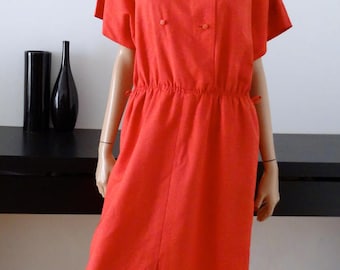coral pink WEILL dress double breasted size 44 - uk 16 - us 12