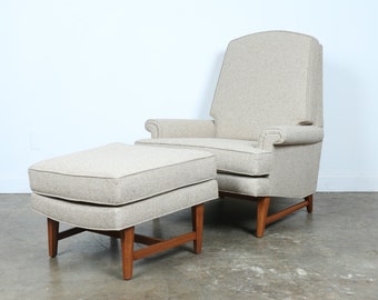 Mid Century Lounge Chair with Ottoman