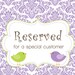 Reserve Custom Order for V A. If you are not V A, please do not purchase.