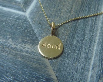 Karma necklace 18k gold plated silver