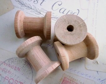 Large Wooden Mini Cotton Spools - Pack of 50 - WHOLESALE PRICE