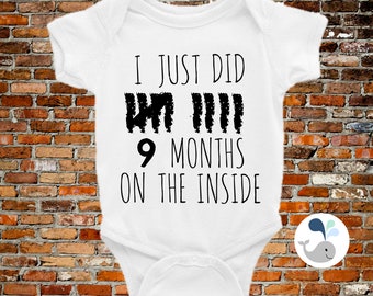 9 Months on the Inside Baby Onesie