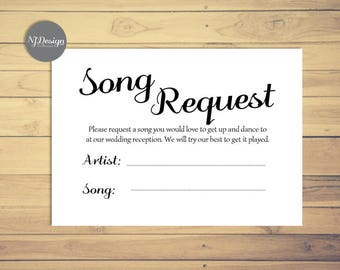 DJ Song Request Slips. Vintage. Wedding Party