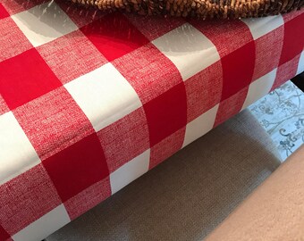 Patriotic Tablecloth | Picnic Tablecloth | Buffalo Plaid Tablecloth | Plaid Red Tablecloth | Woodland Tablecloth | Buffalo Plaid Table Runne
