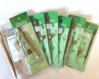 Chiao Goo Flexible Crochet Hook Tunisian // 32" inch 80cm in stock // Bamboo Wood Nylon Cable Premium, Hard to Find Large P Q R S T U