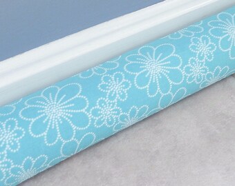 Door Draft Stopper 28" to 36" Blue Door Snake Draft Blocker Window Draft Stopper Draft Excluder Door Draft Dodger Blue and White