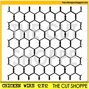The Chicken Wire background cut file is availalbe in 8.5x11 and 12x12 sizes for your scrapbooking and papercrafting projects.