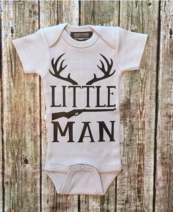 Baby Boy Clothes Little Man Bodysuit Hunting Bodysuits