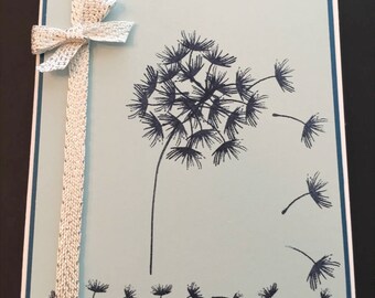 Friendship Card, Thank You Card, Handmade Card, Thanks for Being Part of My Journey, Dandelion Card, Stampin' Up! Designs