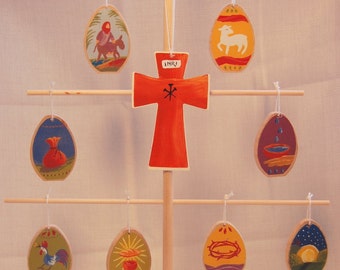 Lent Holy Week Easter Ornaments WITH TREE