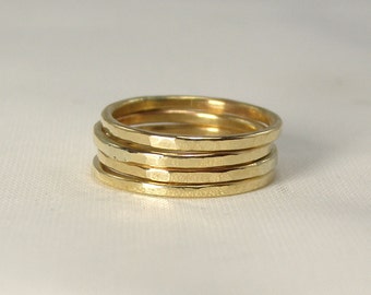 21 thin stacking brass rings