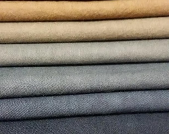 Hand dyed cotton fat quarters for quilting, gradation of blue to brown, "Tuolumne River"