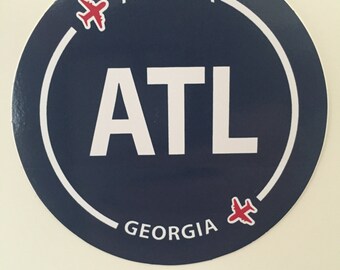 Atlanta ATL Georgia Souvenir Airport Sticker