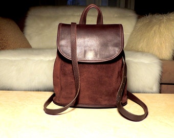 Rare, Roomy Vintage COACH Mahogany Brown Berkeley Collection 9016 Convertible Backpack Crossbody: Thick Tactile Boho Luxe Lusciousness