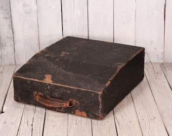 Antique typewriter suitcase, Typewriter holder, Vintage typewriter suitcase, Vintage travel suitcase, Distressed suitcase, Old suitcase
