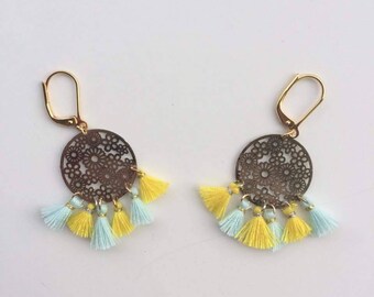 Golden tassel earrings