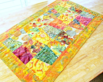Fall Table Runner, Autumn Table Runner, Quilted Table Runner, Modern Table Runner, Fall Table Topper, Patchwork Runner, Patchwork Table