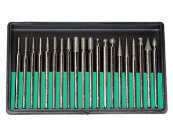 Diamond Point Bit Set 20 Pieces - 180 Grit - 11-503